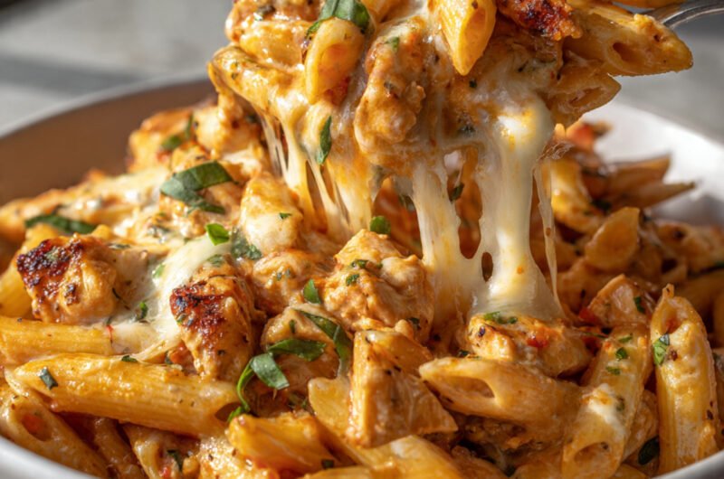 Quick Chicken Mozzarella Pasta