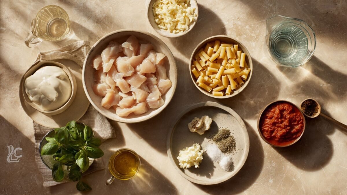 Chicken Mozzarella Pasta Ingredients
