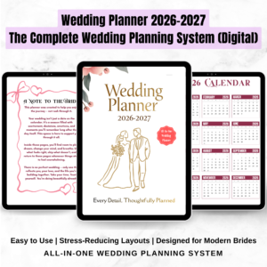Wedding Planner 2026–2027 | The Complete Wedding Planning System (Digital)