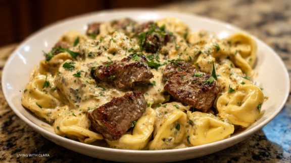 Garlic Steak Tortellini (Creamy, Comforting & Easy)